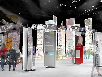 Una ricostruzione su come sarà costituita la mostra all